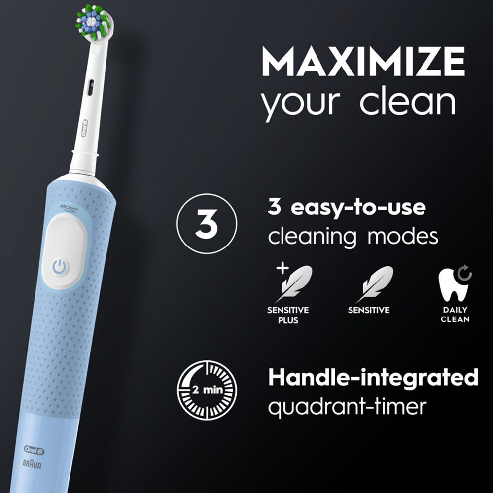 Oral-B Vitality Pro Blue Rechargeable Electric Toothbrush Image 4