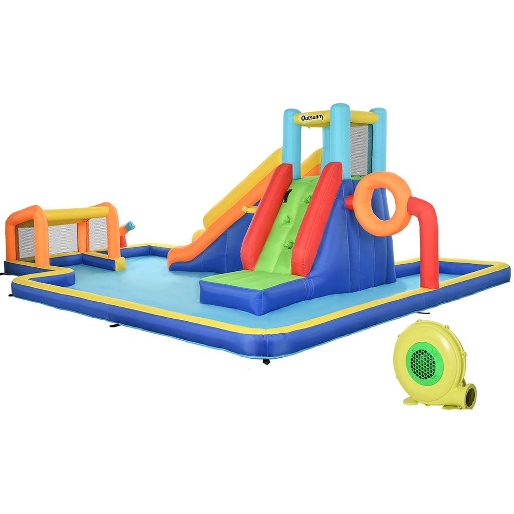 Outsunny 6 in 1 Kids Bouncy Castle with Blower Image 1