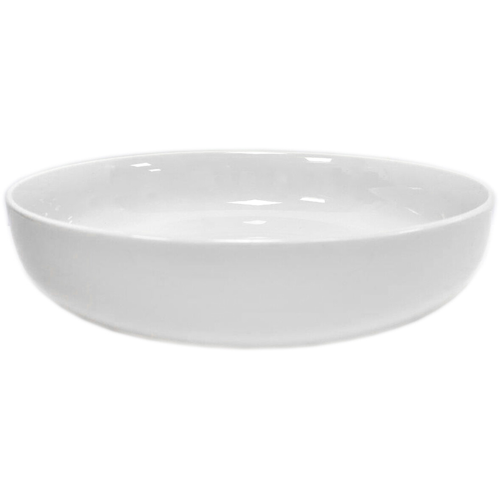 Contemporary White Large Porcelain Serving Bowl Image