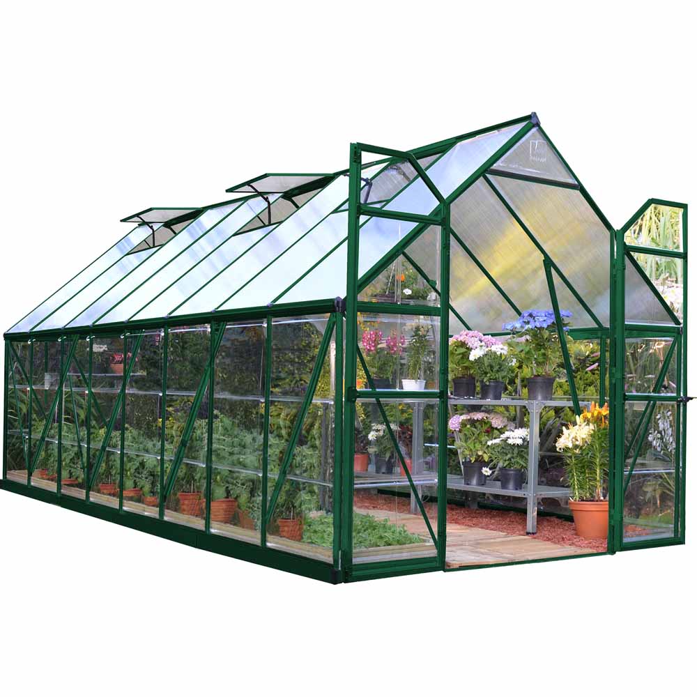 Palram Balance Green Polycarbonate 8 x 16ft Greenhouse Image 3