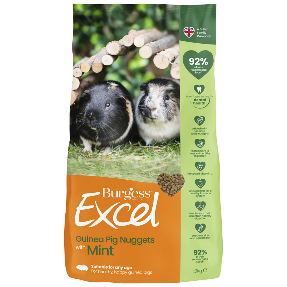 Burgess Excel Guinea Pig Nuiggets with Mint 1.5kg Image 1