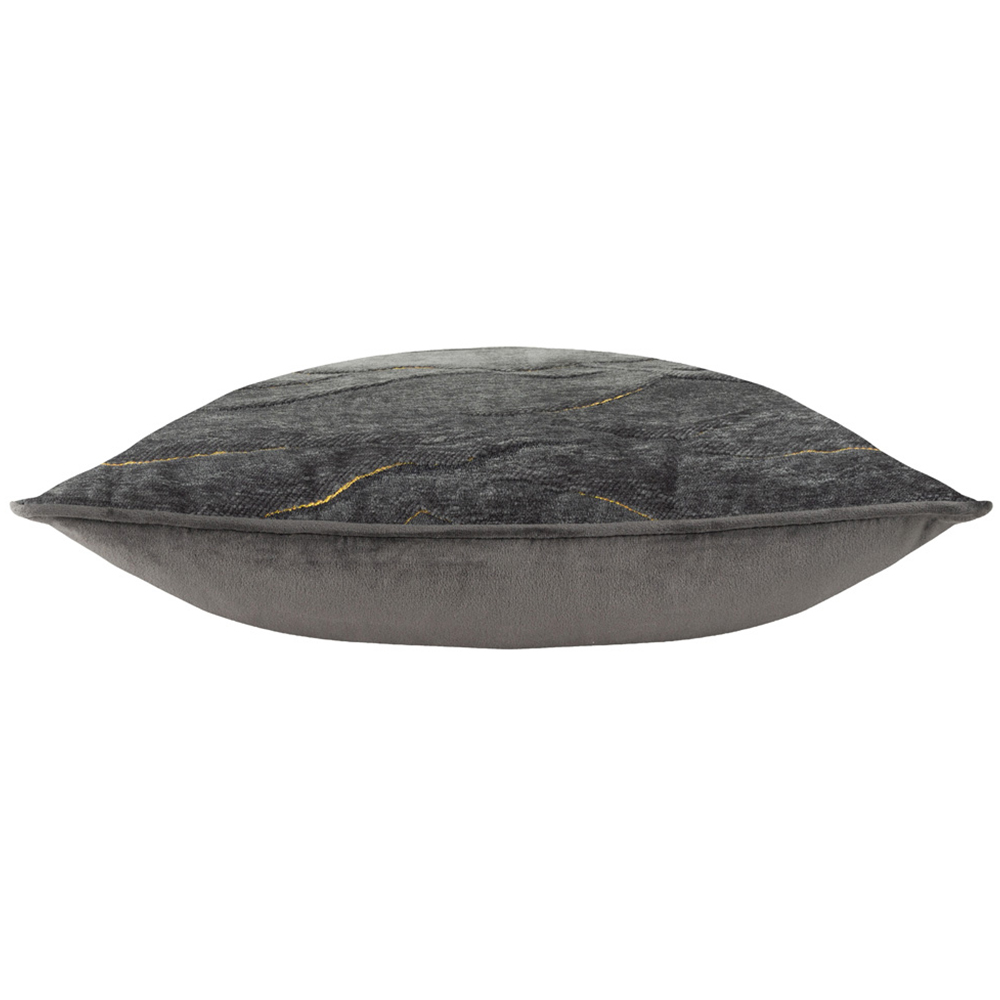 Paoletti Stratus Charcoal Jacquard Cushion Image 4