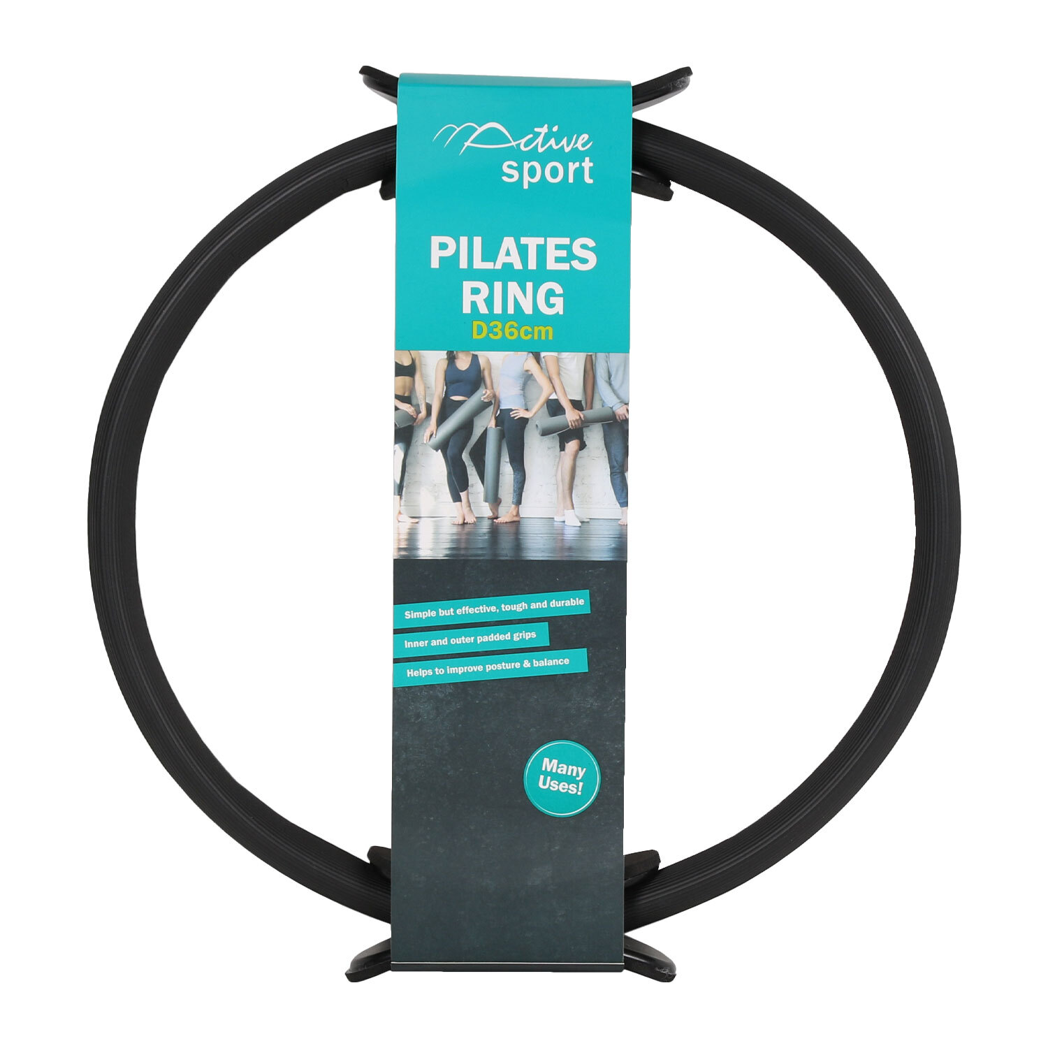 Active Sport Pilates Ring Black Image 1