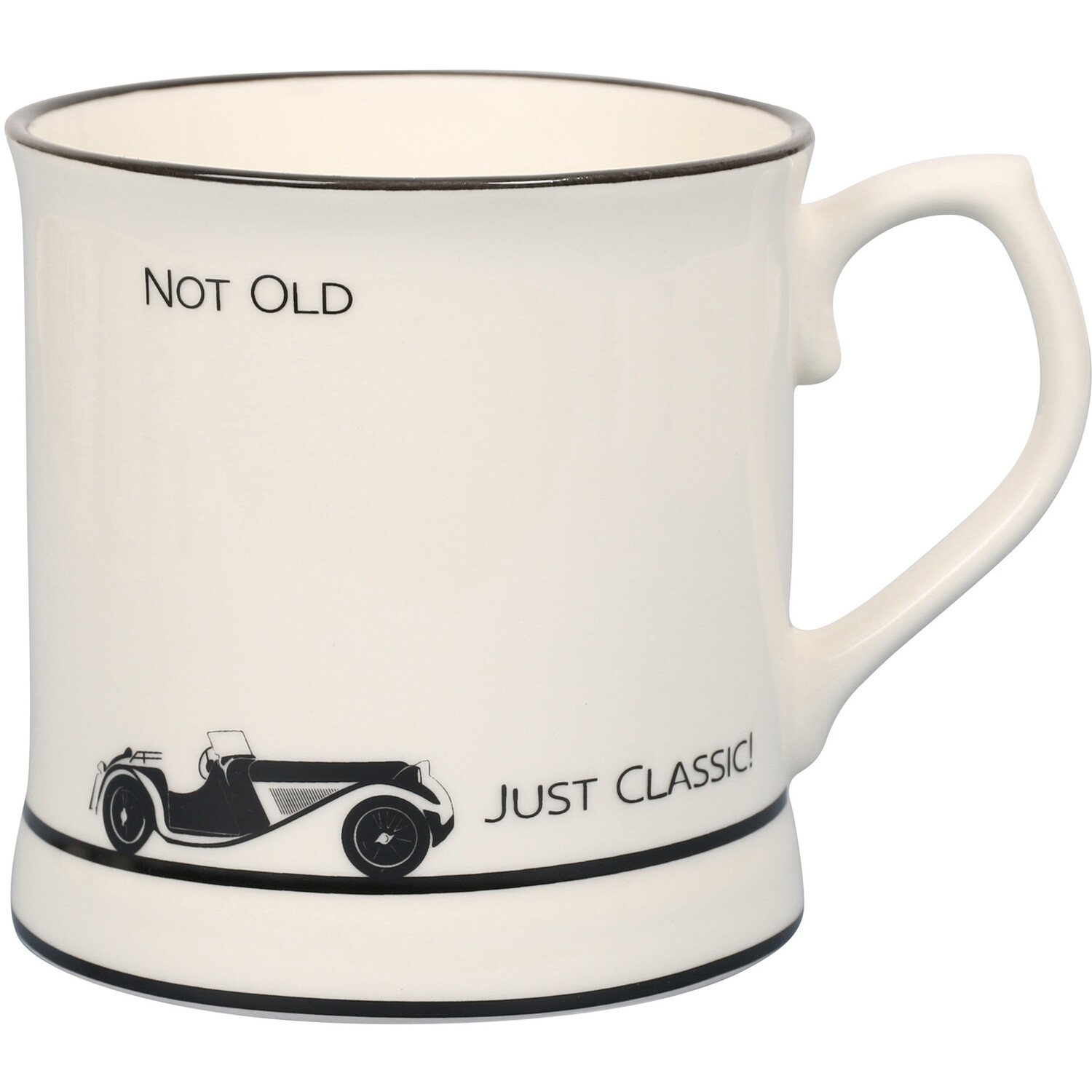 Not Old Just Classic Tankard Mug - White Image 1