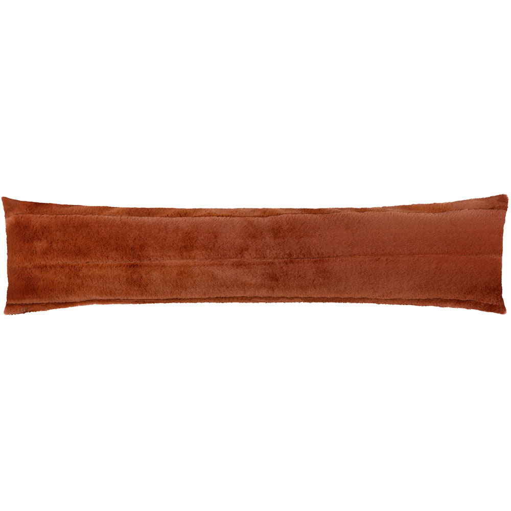 Paoletti Empress Rust Faux Fur Draught Excluder Image 1