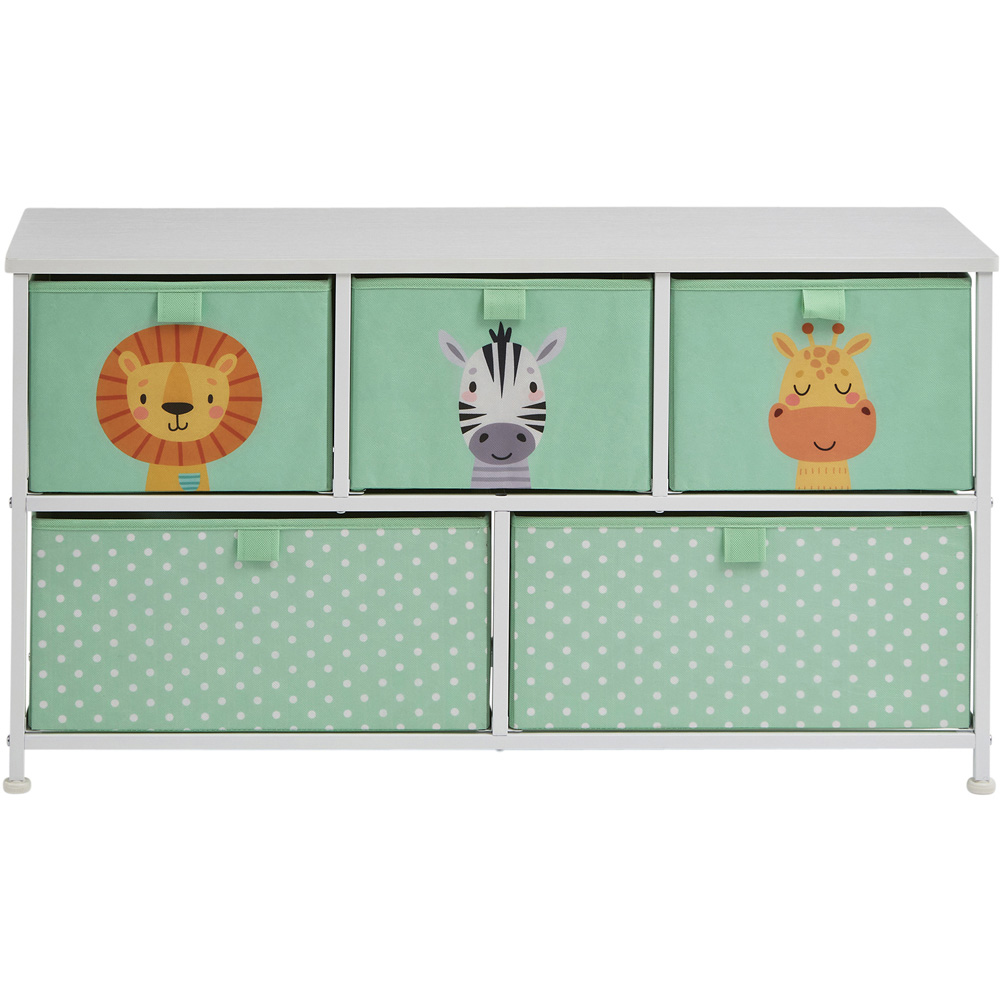Liberty House Toys Kids Jungle 5 Drawer Storage Chest Image 3