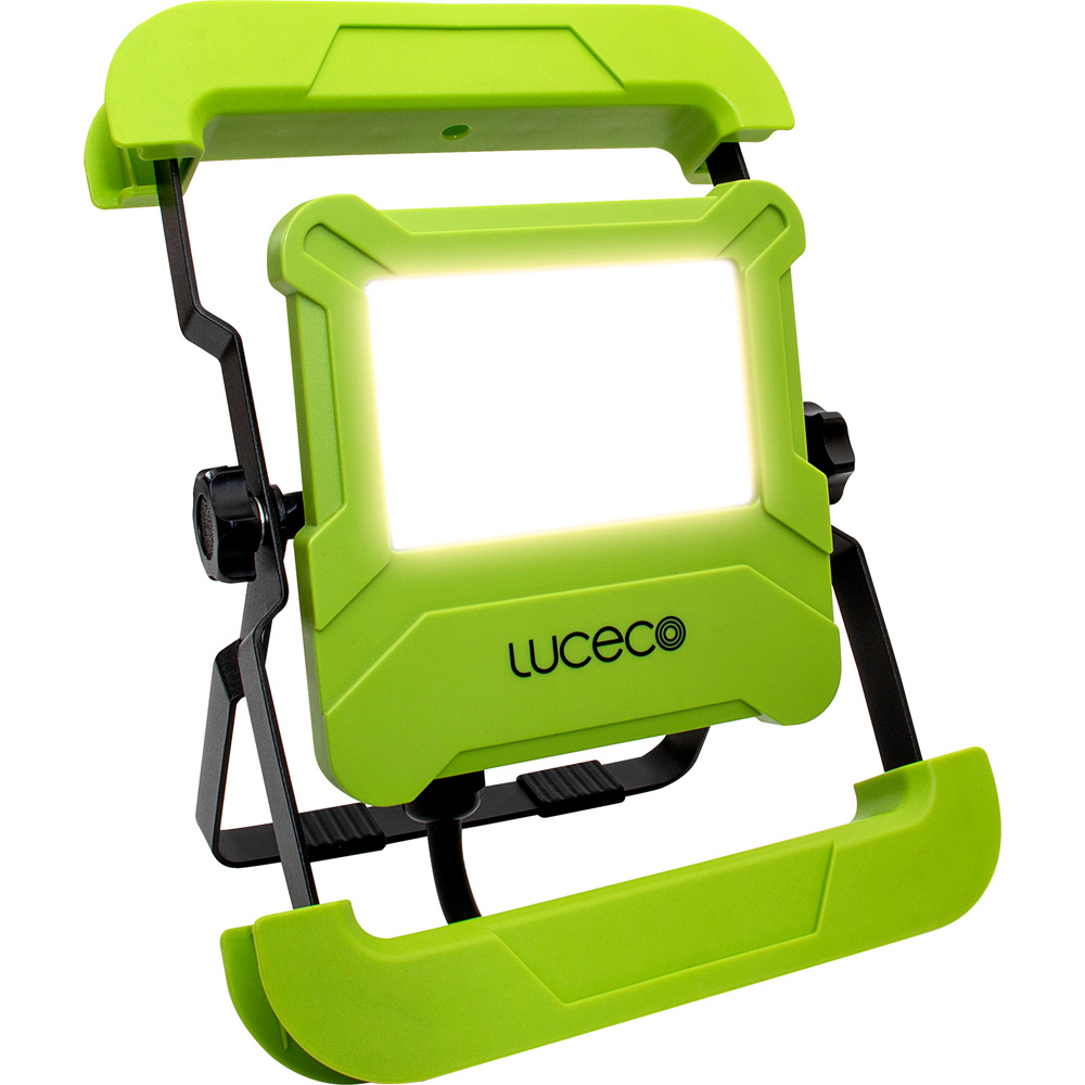 Luceco Foldable Compact Work Light with 13A Power Socket Image 1