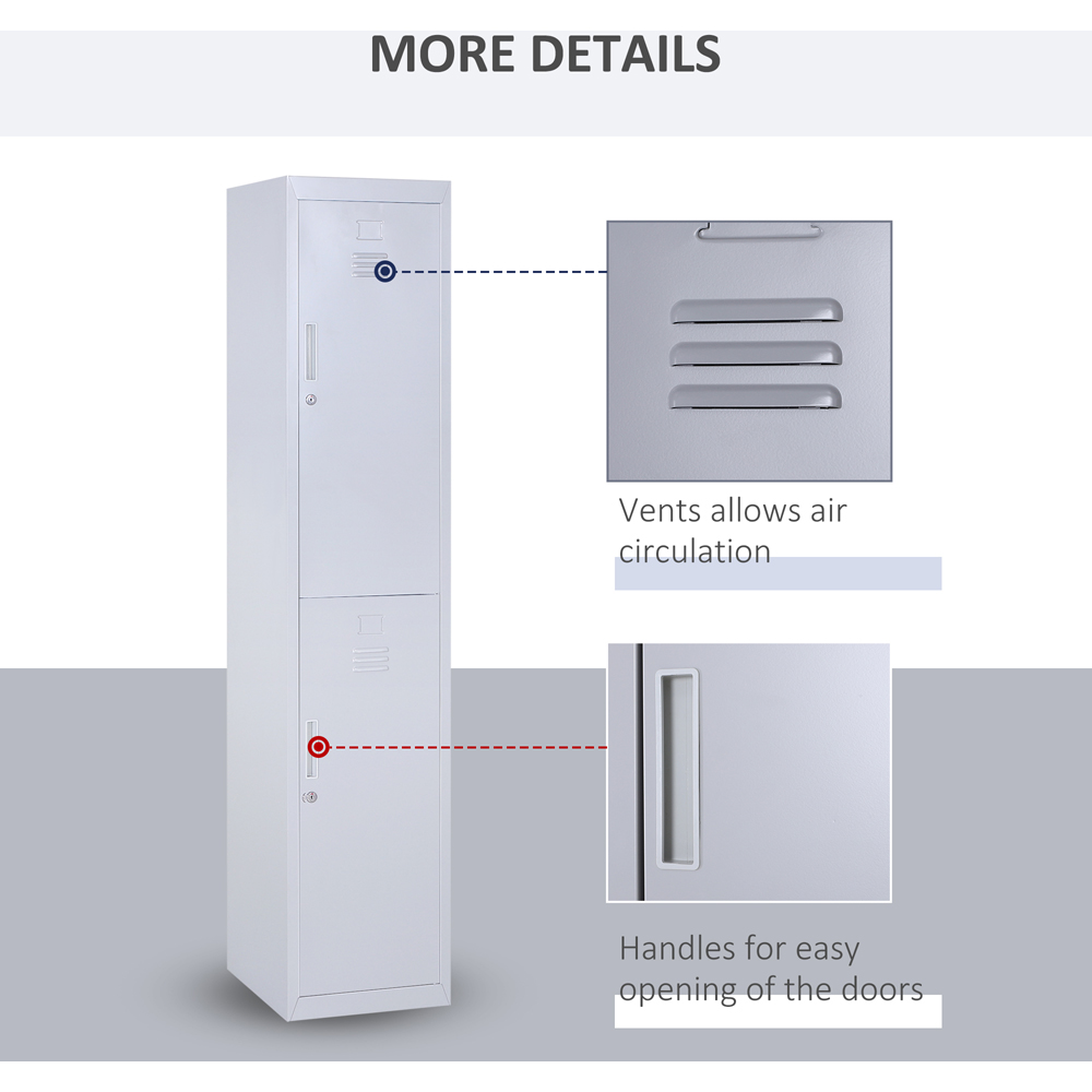 Portland Grey Cabinet Storage Locker with Shelves Image 6