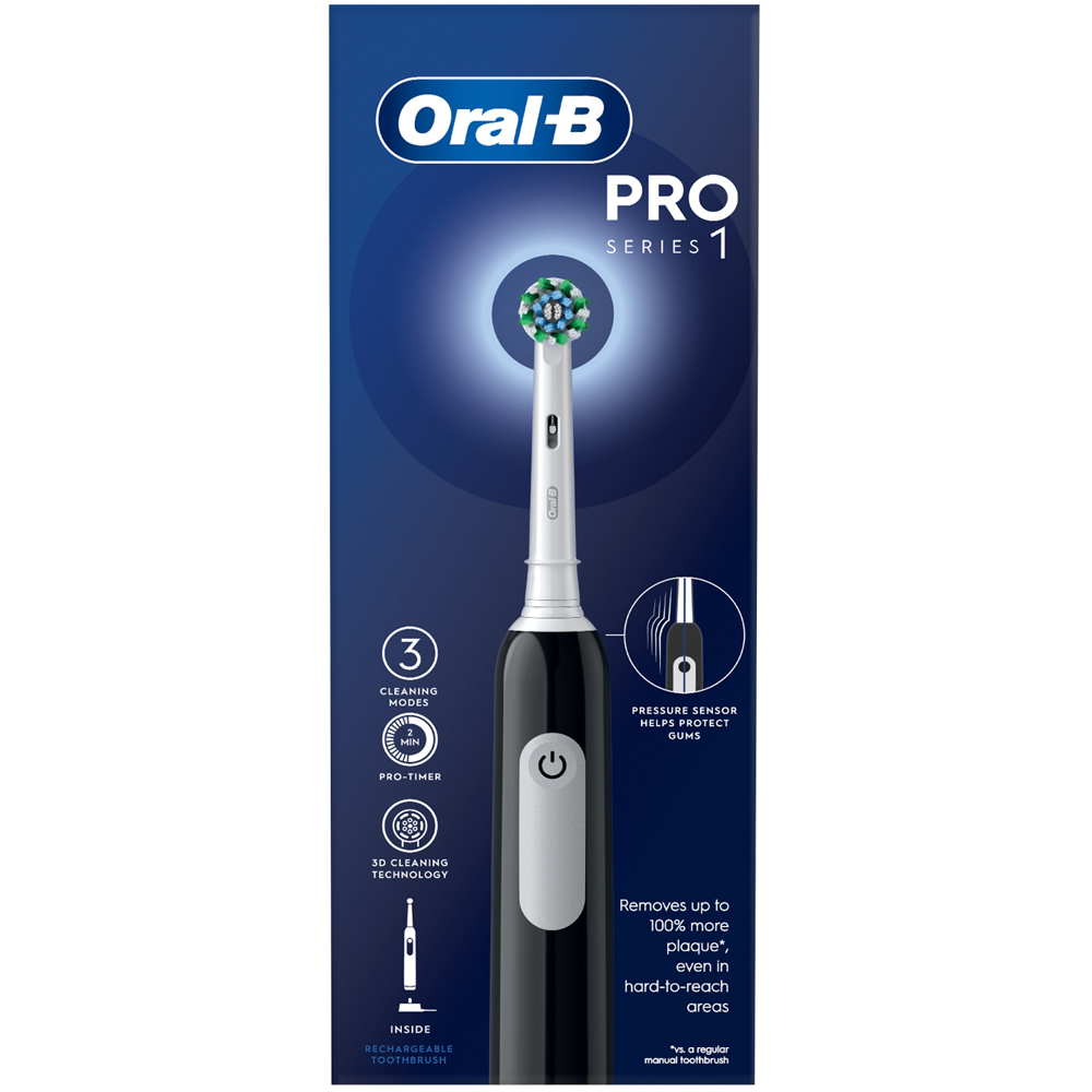 Oral-B Pro Series 1 Cross Action Black Electric Toothbrush Image 1