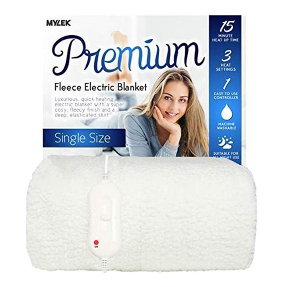 MYLEK Single Electric Fleece Blanket 200 x 107cm Image 4