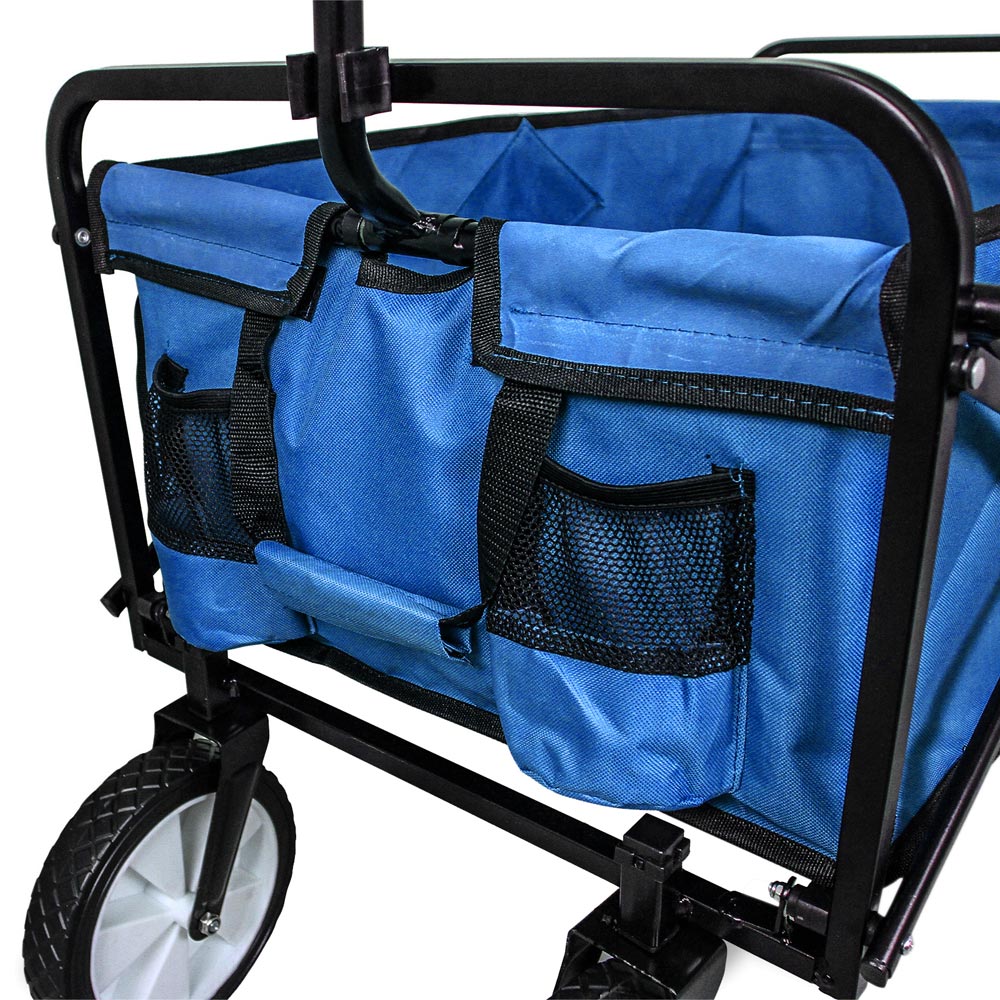 Foldable Garden Cart Wagon - Blue Image 5