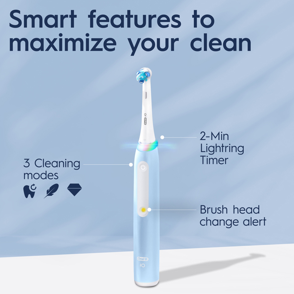 Oral-B iO3 Ice Blue Ultimate Clean Electric Toothbrush Image 3