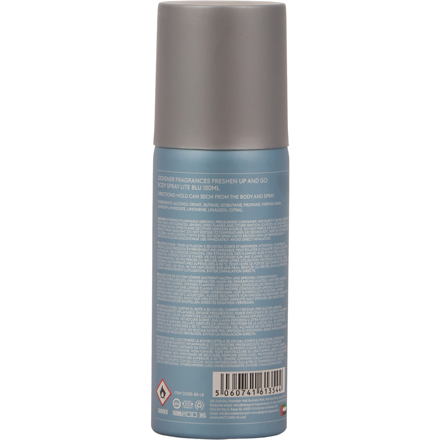 Designer Fragrances Lite Blu Body Spray - Blue Image 2