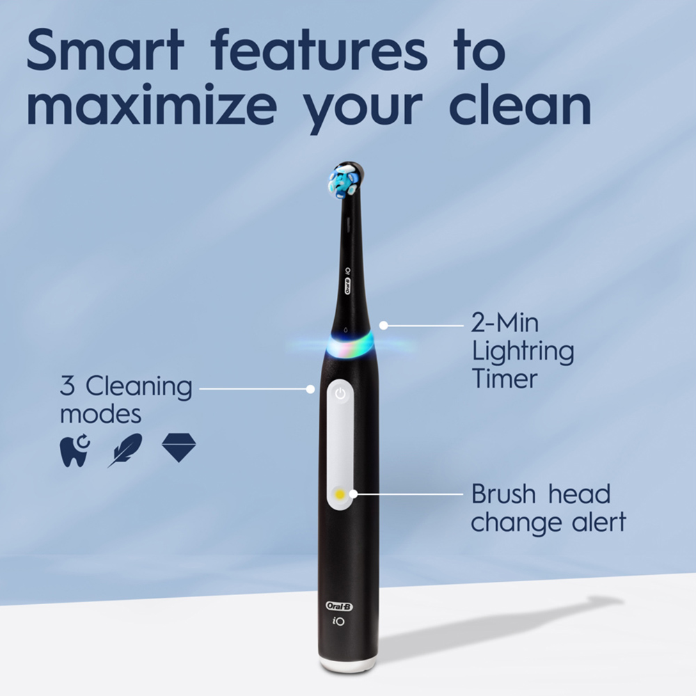 Oral-B iO3 Matt Black Ultimate Clean Electric Toothbrush Image 3
