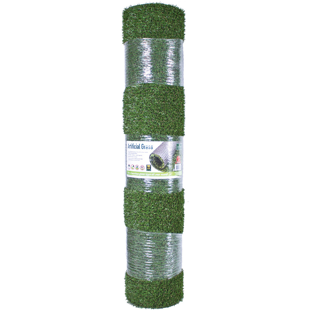 GardenKraft 20mm 4m x 1m Dark Green Artificial Grass Image 2