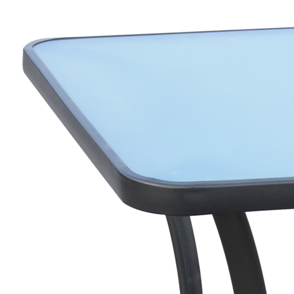 Outsunny Square Glass Bistro Table Image 5