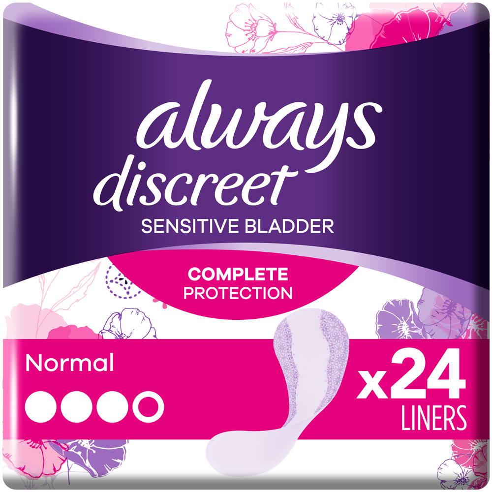 Always Discreet Sensitive Bladder Normal Incontinence Liners 24 Pack Image 3