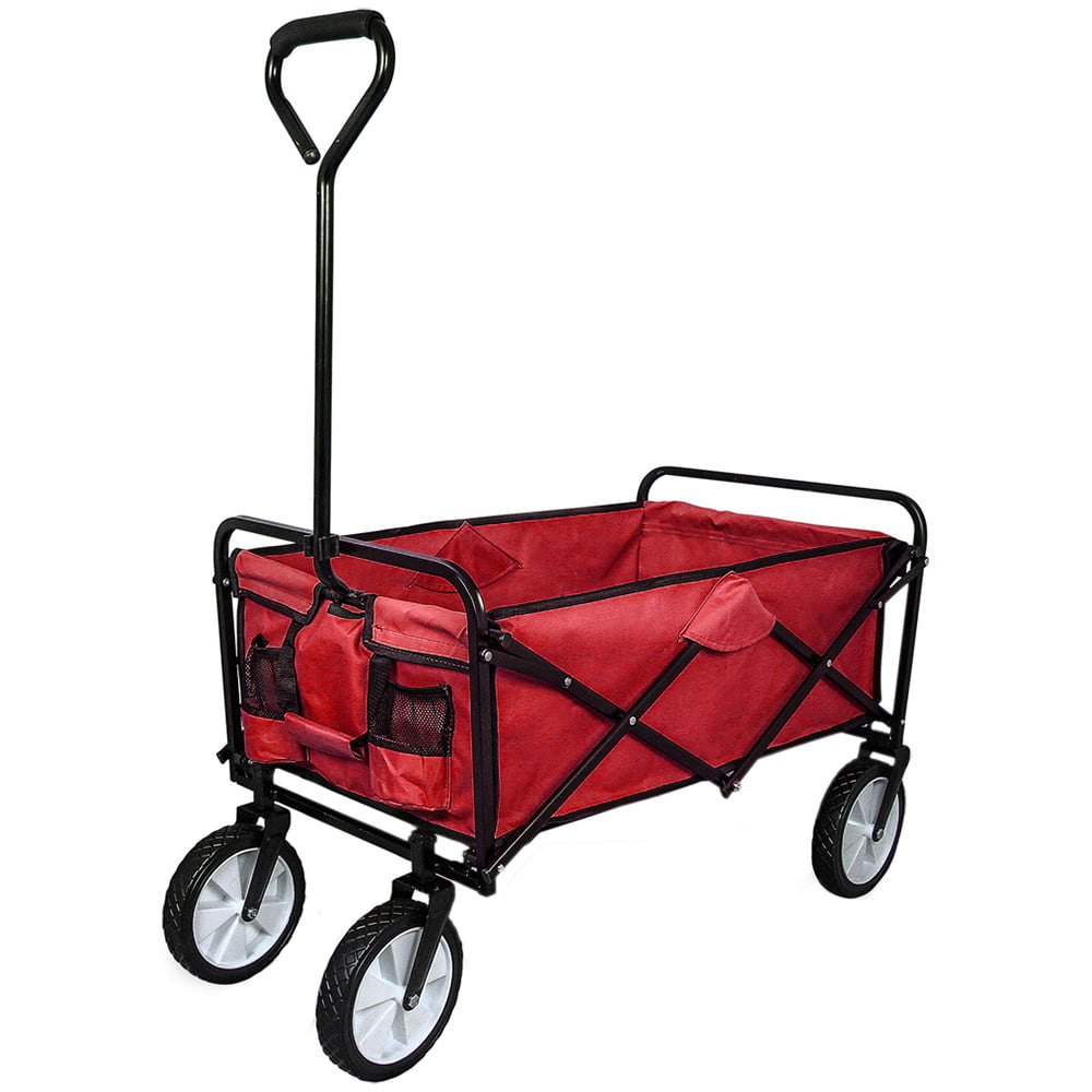 Foldable Garden Cart Red Image 1