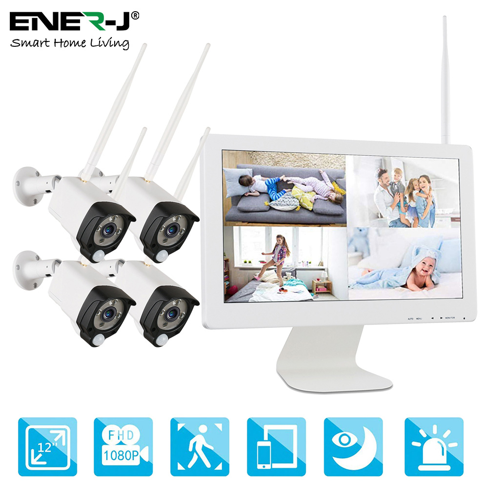 Ener-J PRO 4 Camera NVR and 15 inch Monitor CCTV Kit Image 7