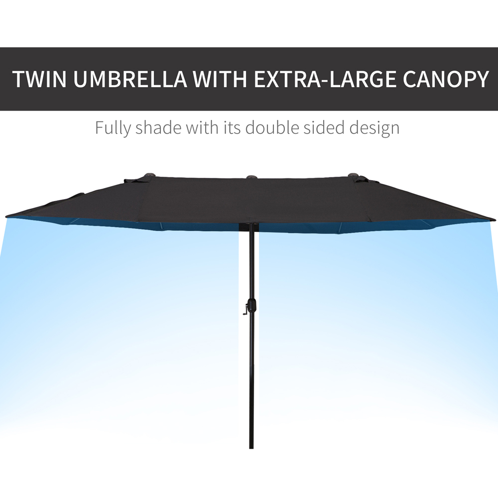 Outsunny Black Double Sided Patio Parasol 4.6m Image 7