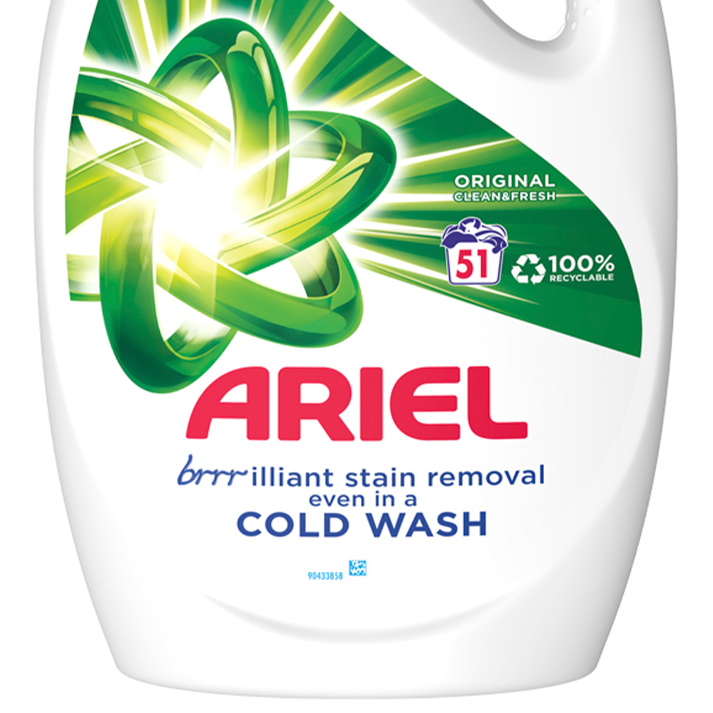 Ariel Original Washing Liquid 51 Washes Image 5