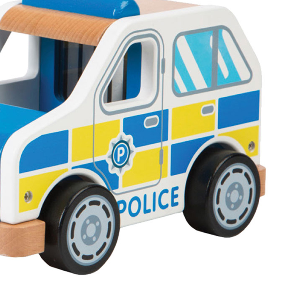 Tidlo Kids Wooden Police Car Image 4