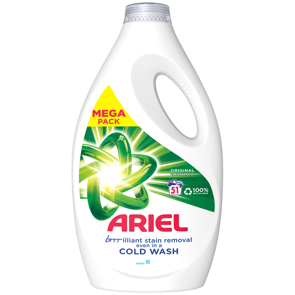 Ariel Original Washing Liquid 51 Washes Image 3