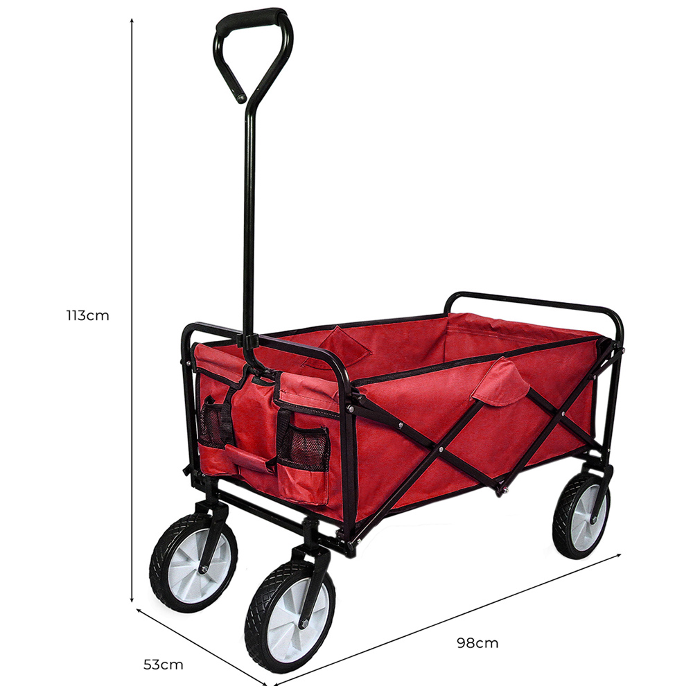 Foldable Garden Cart Red Image 6