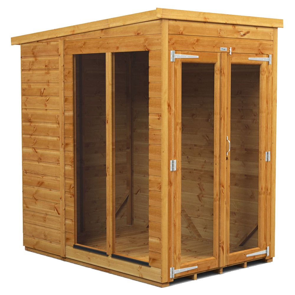 Power Sheds 4 x 6ft Double Door Pent Traditional Summerhouse Image 1