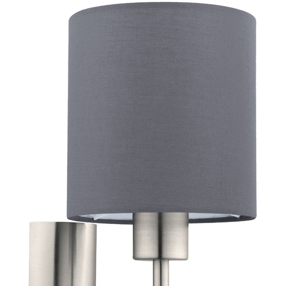 EGLO Pasteri Grey Fabric Wall Lamp Image 3