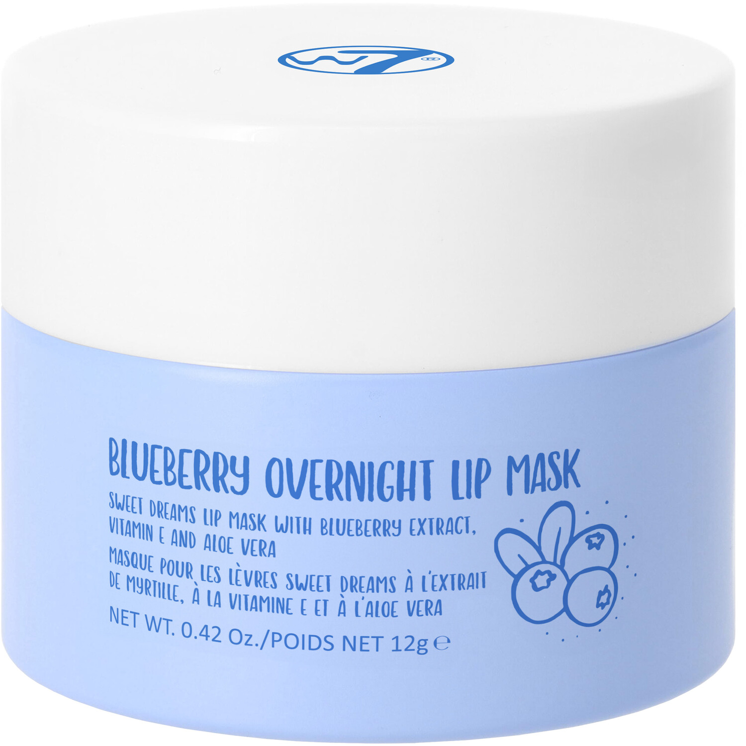 W7 Blueberry Overnight Lip Mask - Blue Image 1