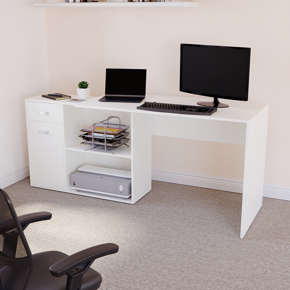 Vida Designs Longton Adjustable Desk White Image 6