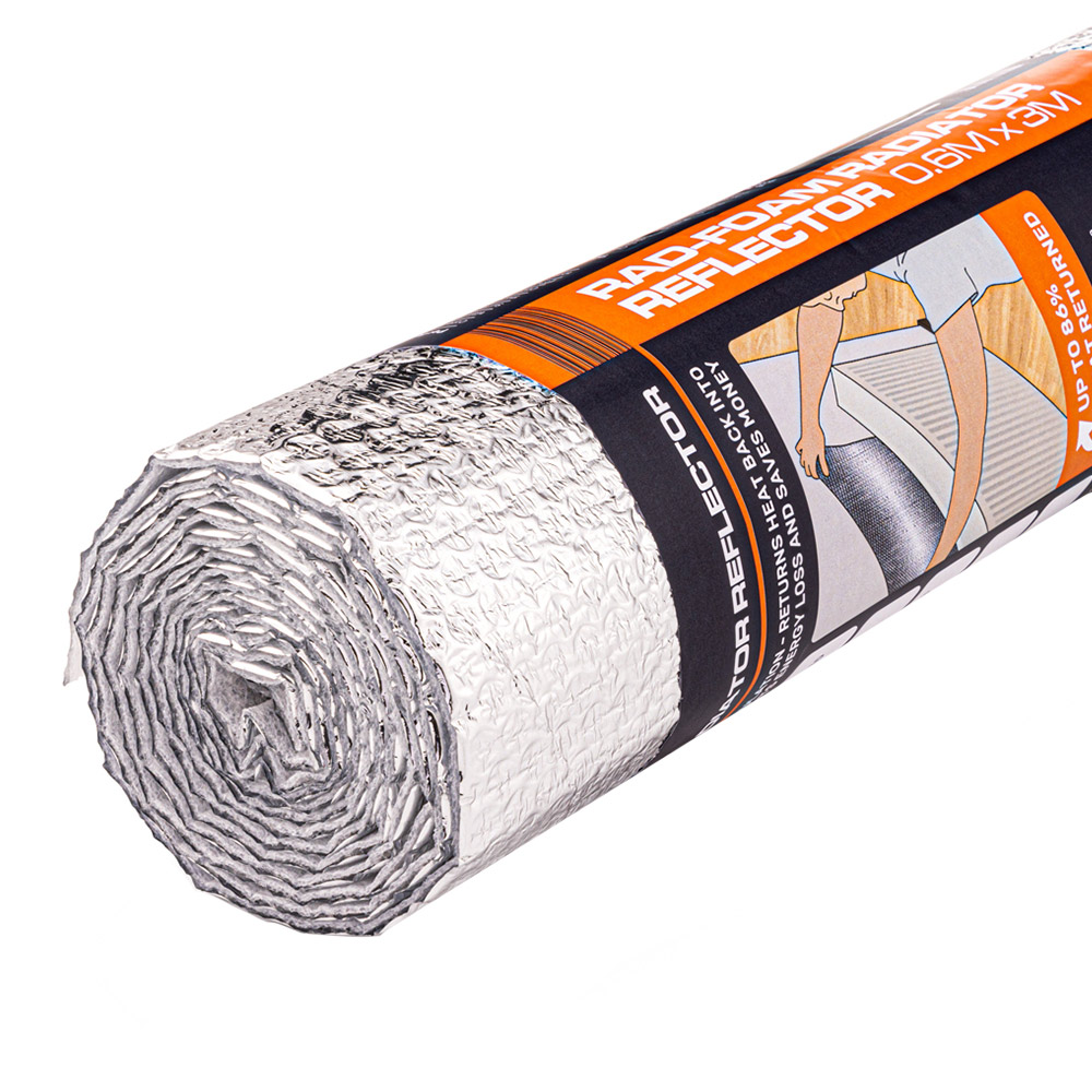 SuperFOIL Rad Foam Radiator Reflector 0.6 x 3m and Pipe Insulation 80mm x 7.5m Set Image 5
