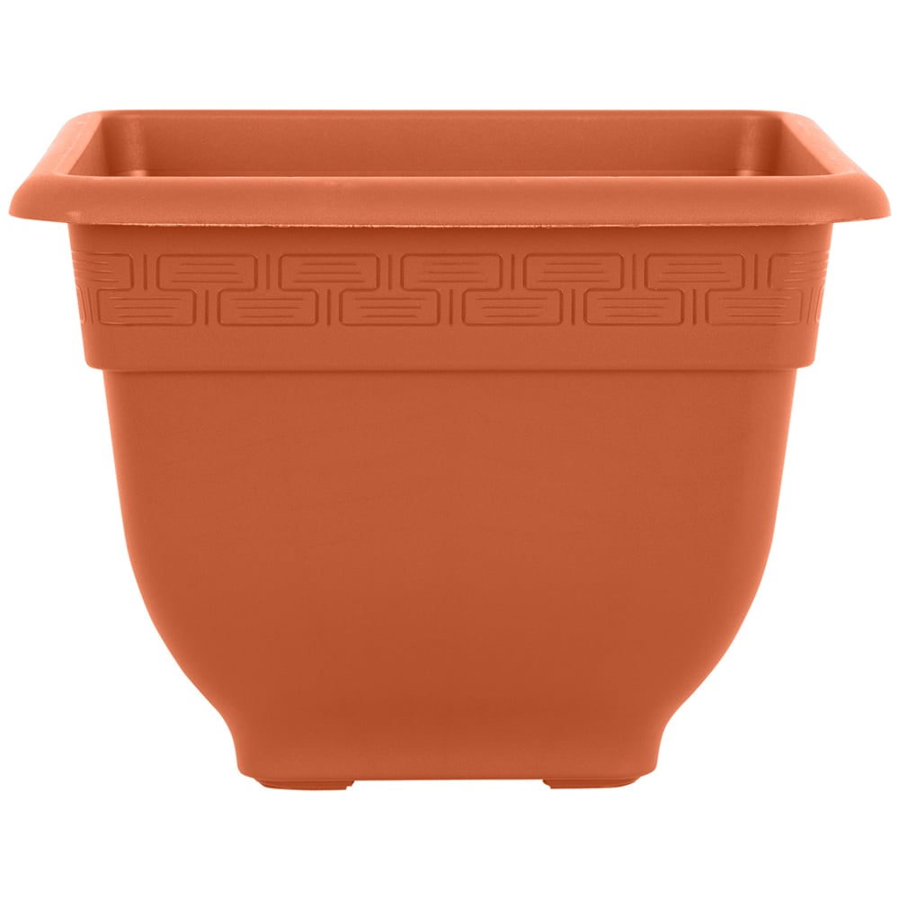 Wham Bell Pot Terracotta Recycled Plastic Square Planter 37cm 4 Pack Image 3