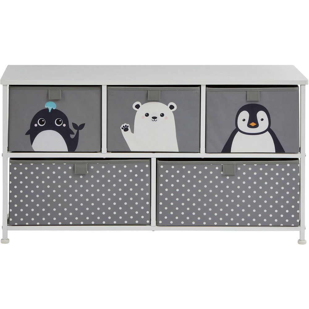 Liberty House Toys Kids Arctic 5 Drawer Storage Chest Image 3