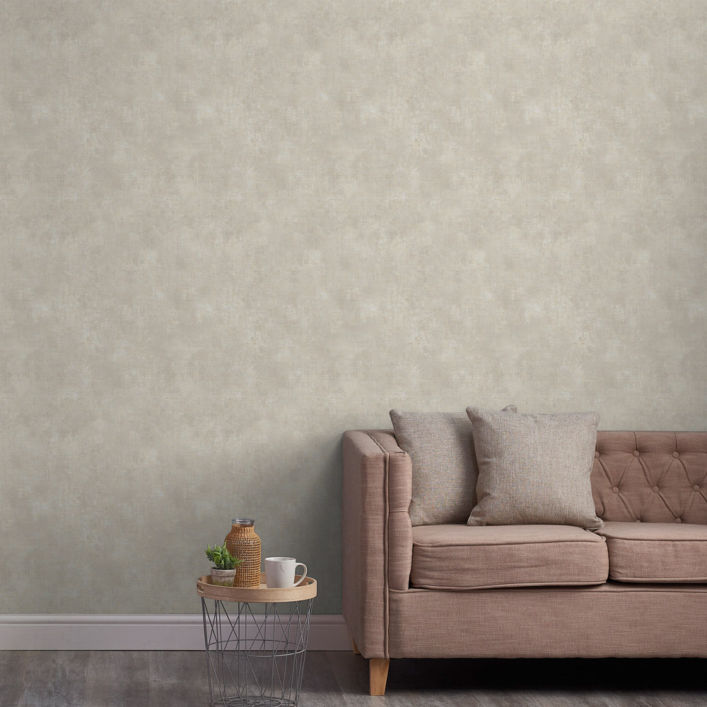 Grandeco Capri Distressed Italian Plaster Taupe Wallpaper Image 3