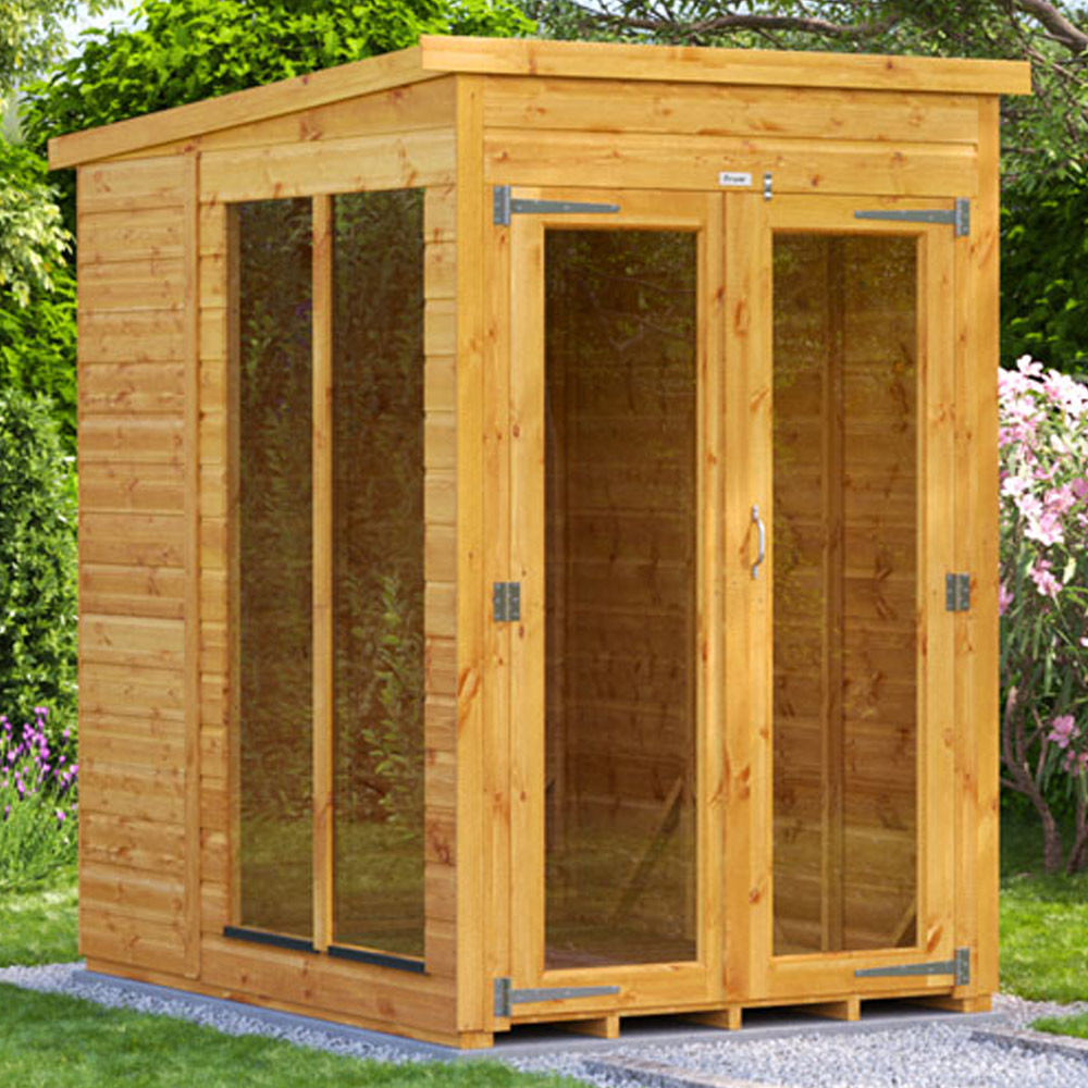 Power Sheds 4 x 6ft Double Door Pent Traditional Summerhouse Image 2