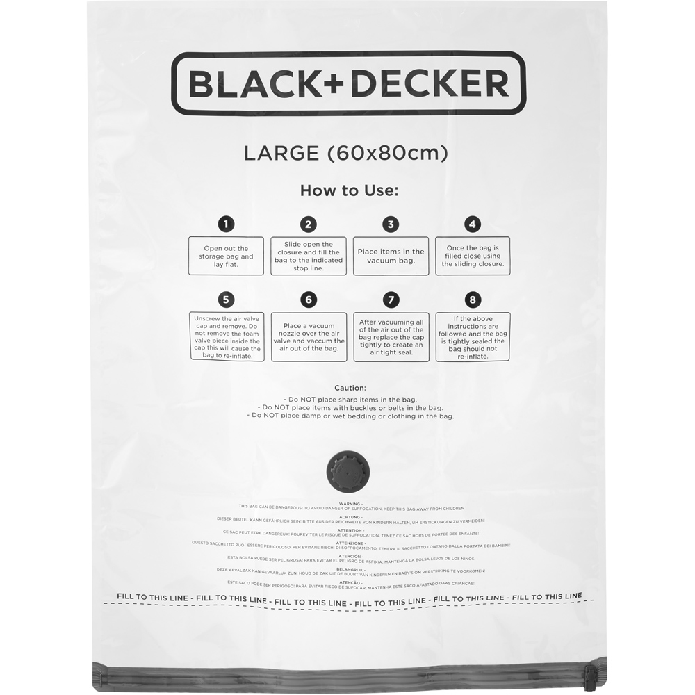 Black + Decker Extra Large Vacuum Storage Bag 6 Pack Image 4