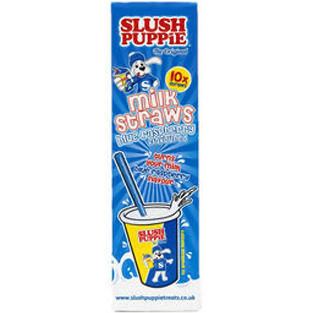 Slush Puppie Milk Straws Blue Raspberry 10 Pack Image