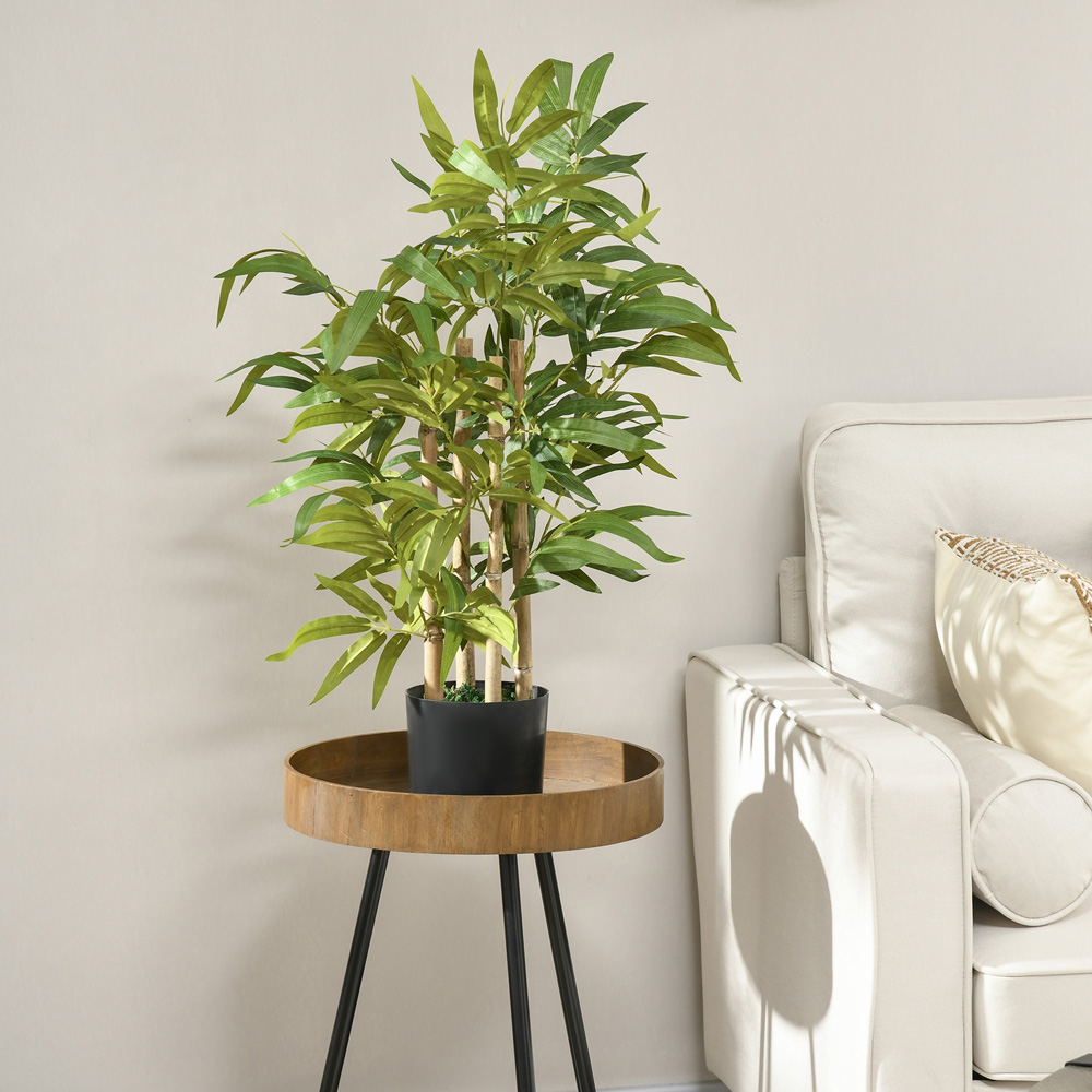 HOMCOM Green Bamboo Tree Artificial Plant in Pot Image 2