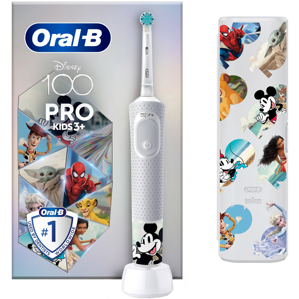 Oral-B Disney 100 VitalityPro Kids Electric Toothbrush with Travel Case Image 2