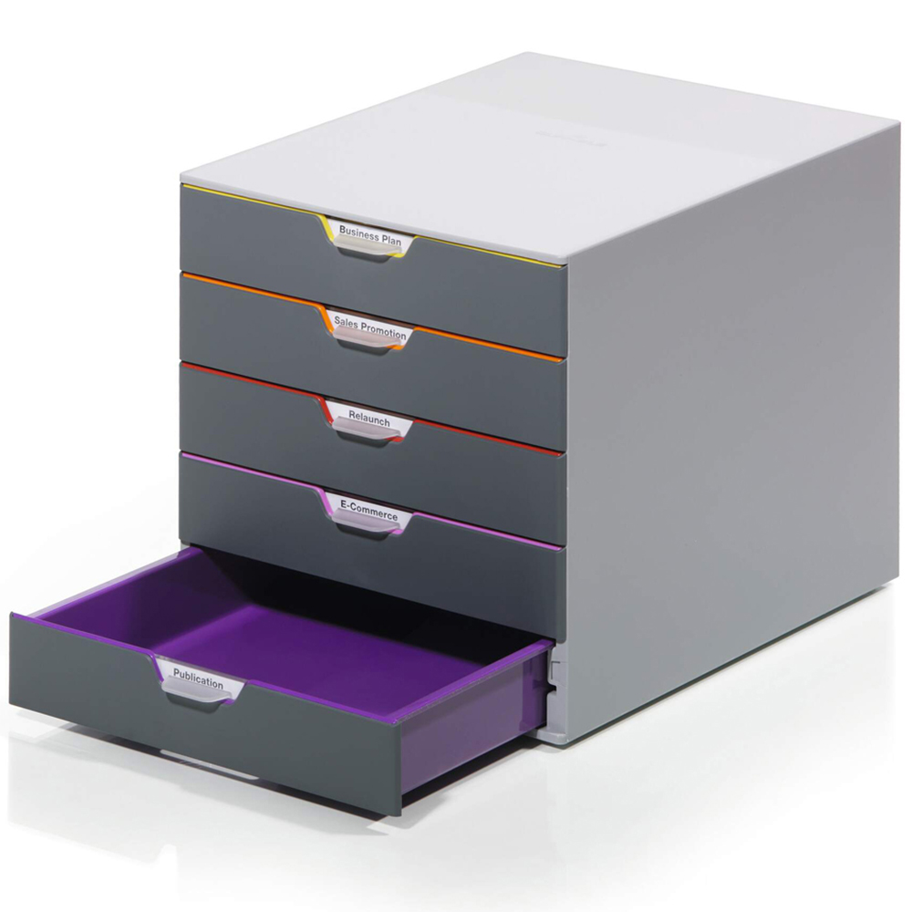 Durable VARICOLOR A4+ 5 Drawer Colour Coded Desk Organiser Image 4