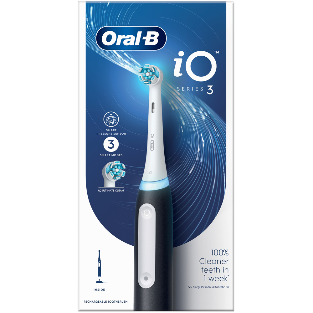 Oral-B iO3 Matt Black Ultimate Clean Electric Toothbrush Image 1
