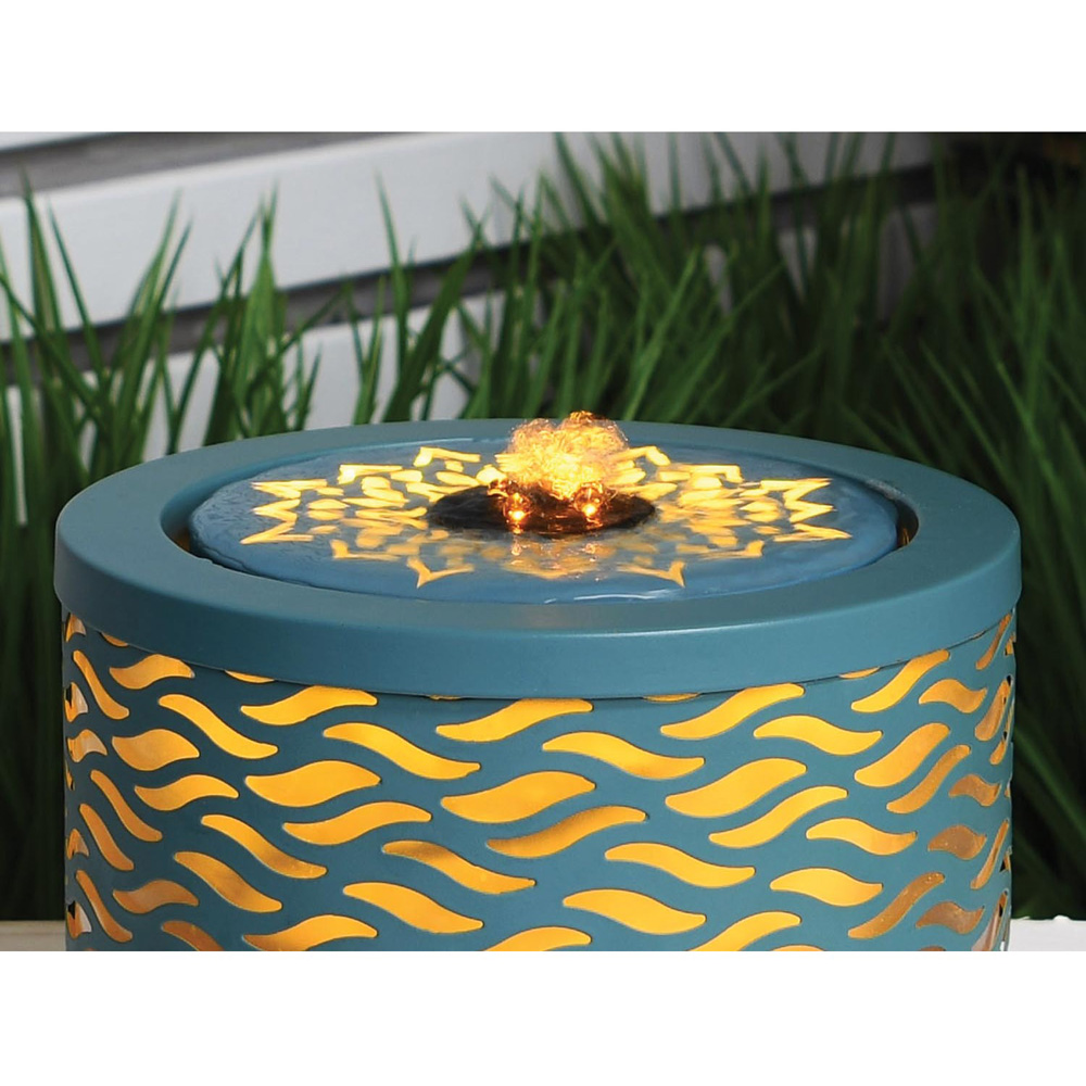 Wave Effect Tabletop Water Feature - Blue Image 4