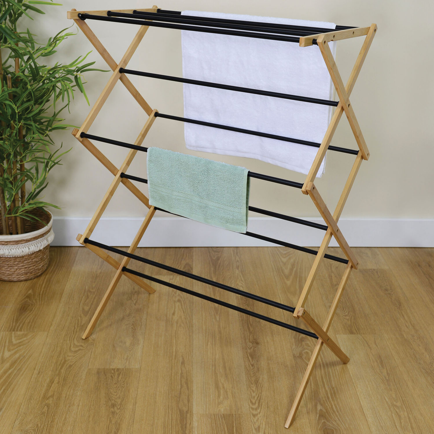 Bamboo 3 Tier Airer Image 3
