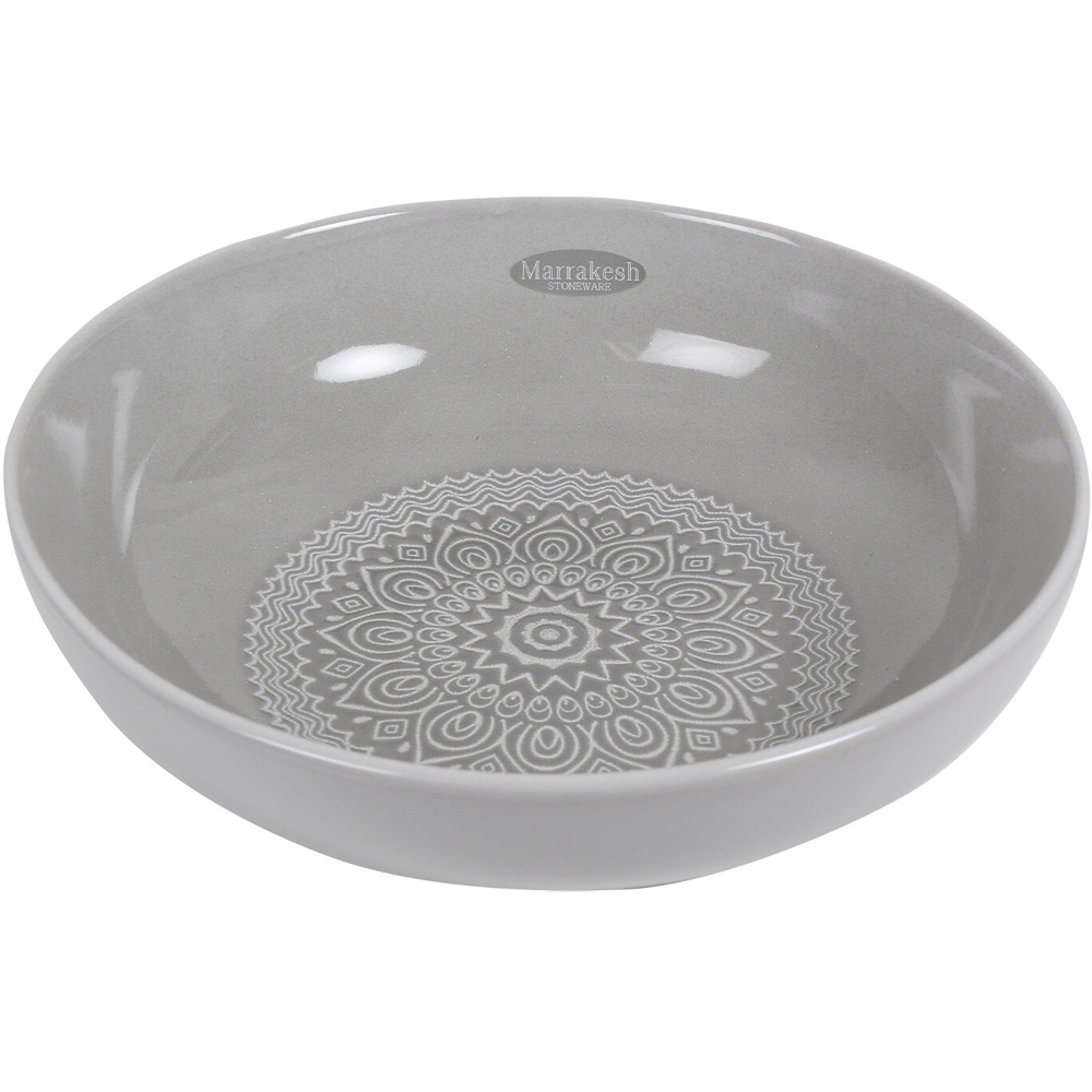 Grey Swirl Stoneware Serving Bowl Image
