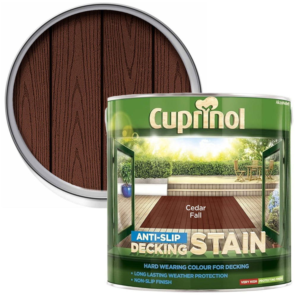 Cuprinol Anti Slip Decking Stain Cedar Fall 2.5L Image 1