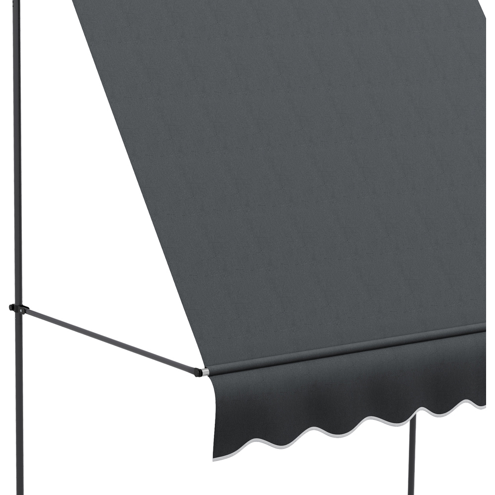 Outsunny Dark Grey Retractable Awning 2 x 1.2m Image 3
