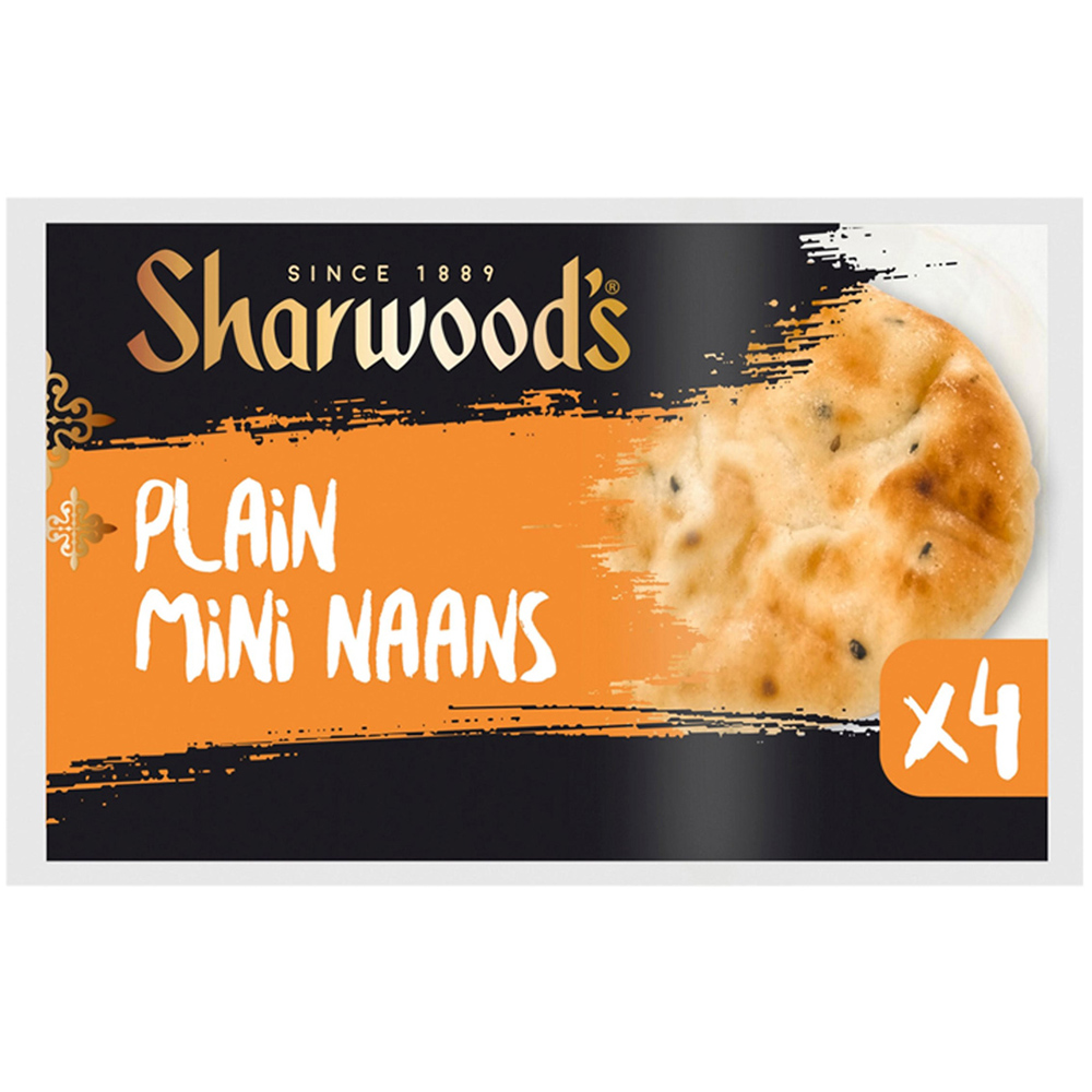 Sharwood's Plain Mini Naans 4 Pack Image