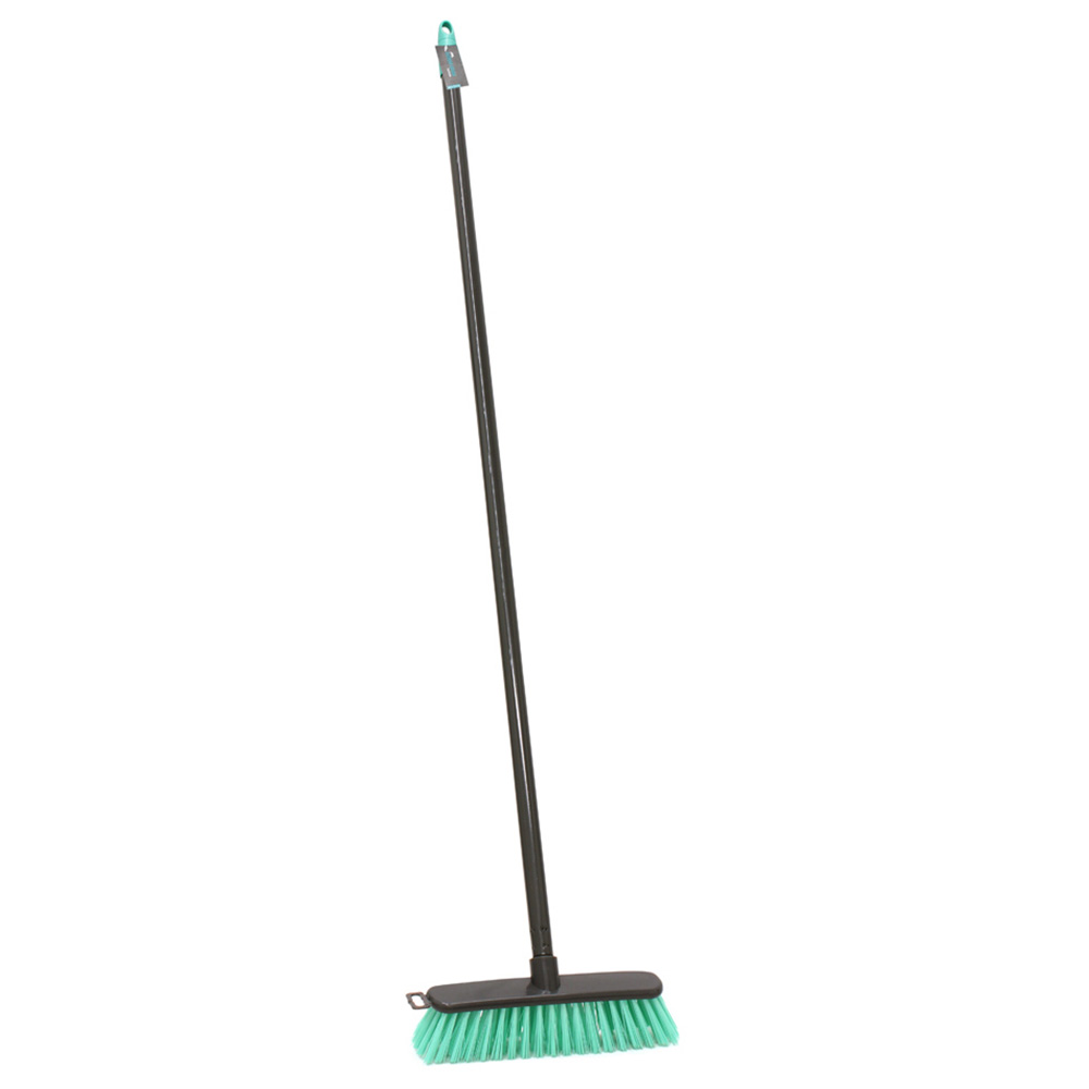 JVL Turquoise Hard Bristles Angled Sweeping Brush Image 2